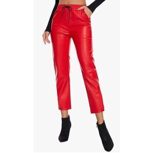 Tagoo Faux Leather Pants for Women High Waisted Pleather Joggers